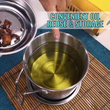 Reusable Oil Strainer & Storage Pot (1OS2)