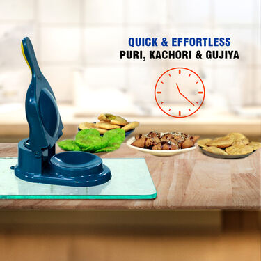 3 In 1 Puri Kachori & Gujiya Maker + Free 6 Pcs Roller Cutters (PKG9)