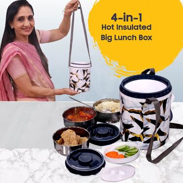 4-in-1 Keep Hot Insulated Big Lunch Box (4LB)