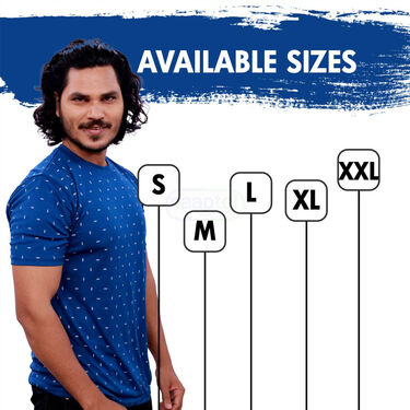 5 Printed Round Neck T-Shirts + Luxury Golden Watch (5RTW8)