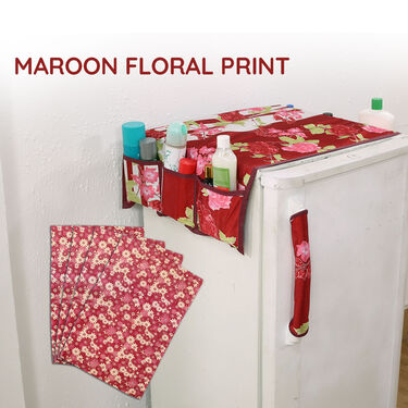 6 Pcs Fancy Fridge Cover + Turning Tray + 2 Vacuum Pouch + 3 Net Bags (7F11)