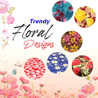 Pack Of 8 Floral Collection Double Bed Sheets + 16 Pillow Covers Free (8BS53)