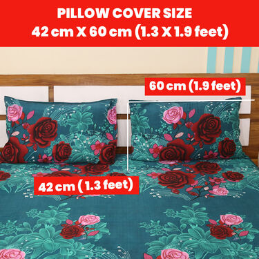 Pack Of 8 Floral Collection Double Bed Sheets + 16 Pillow Covers Free (8BS53)