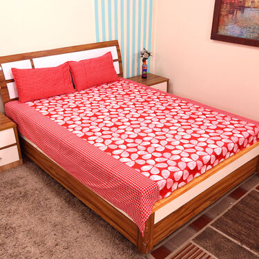 Pack Of 8 Floral Collection Double Bed Sheets + 16 Pillow Covers Free (8BS53)