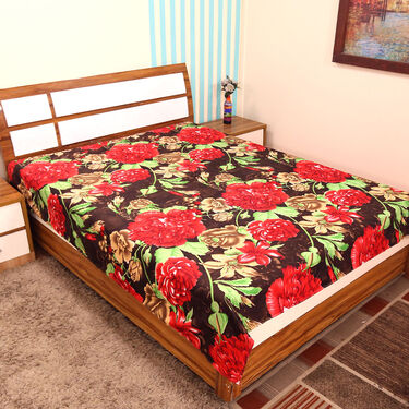 Pack Of 8 Floral Collection Double Bed Sheets + 16 Pillow Covers Free (8BS53)