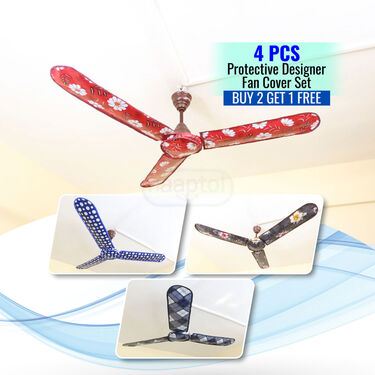 4 Pcs Protective PVC Fan Cover Set Buy 2 Get 1 Free (B2G1FC3)
