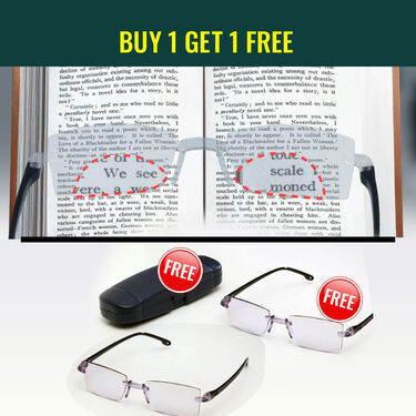 Rimless Daily Use Reading Glasses - Buy 1 Get 1 Free (BRG16)
