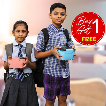 Airtight & Leak Proof Strong Lunch Box - Buy 1 Get 1 Free (2CLB)