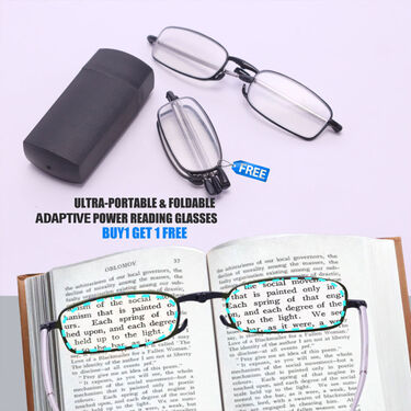 Ultra-Portable & Foldable Adaptive Power Reading Glasses Buy 1 Get 1 Free (FORG25)