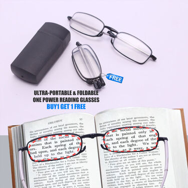 Ultra-Portable & Foldable One Power Reading Glasses Buy 1 Get 1 Free (FORG25)