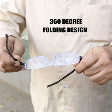 Rimless 360 Degree Folding Adaptive Power Reading Glasses B1 G1 Free (FORG27)