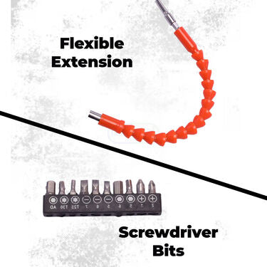 Flexible Drill Bit Extension Shaft With Screwdriver Bits (HT23)