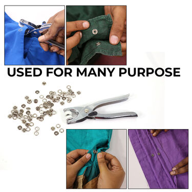 Quick & Easy Clothes Press Button Tool + 50 Pcs Press Buttons (HI10)