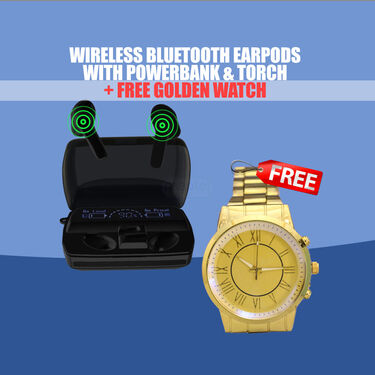 Wireless Bluetooth M19 With Free Golden Watch