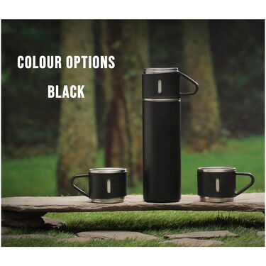 12 Hours Hot & Cold - Insulated Flask + 3 Cups (1F3C1)