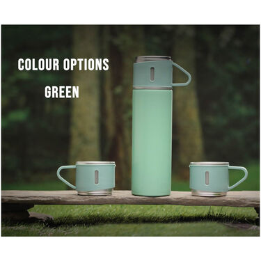 12 Hours Hot & Cold - Insulated Flask + 3 Cups (1F3C1)