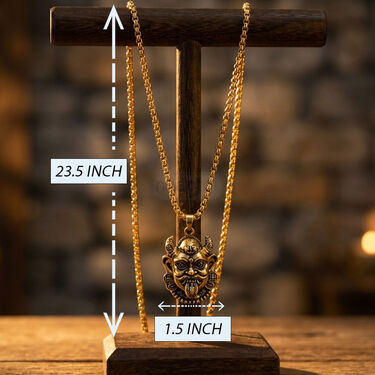 Shree Rahu Kavach Pendant With Golden Chain (SJPN14)
