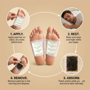 Detox Footpatch With Ginger Extract Pack of 10 (DTXG10)