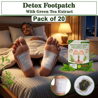 Detox Foot patch with Green tea Extract pack of 20 (DTXGT20)