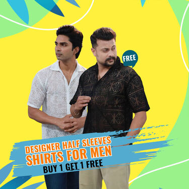 Designer Half Sleeves Shirts For Men BOGO (2PS2)