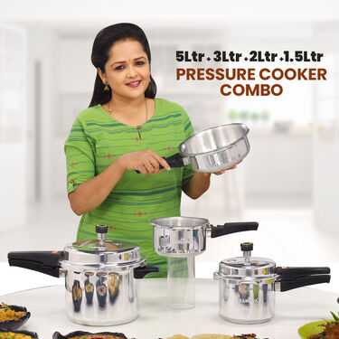 5L + 3L + 2L + 1.5L Pressure Cooker Combo (4PC2)