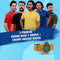 5 Printed Round Neck T-Shirts + Luxury Golden Watch (5RTW8)