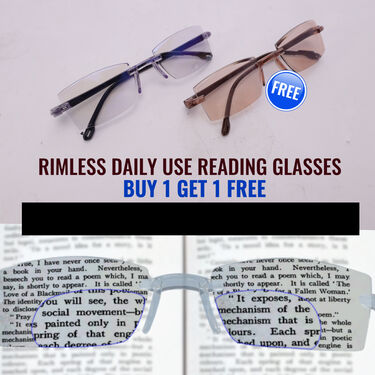 Rimless Daily Use Reading Glasses - Buy 1 Get 1 Free (BRG17)