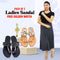 Pack of 2 Ladies Sandals + Golden Watch Free (LSW5)